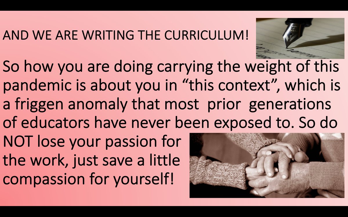 You cannot measure your success as an educator against how you are doing during the pandemic. If education was your passion before COVID then it will be your passion and “wheelhouse” after. “TEACHING DURING A PANDEMIC 101” was never a course until now! @NACTATR #education