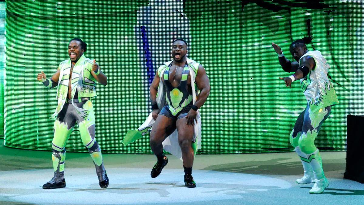 Number 29 is The New Day's Kofi Kingston!The team's grey and neon green gear was a source of inspiration for Real Madrid's similar shirt from 2015/16