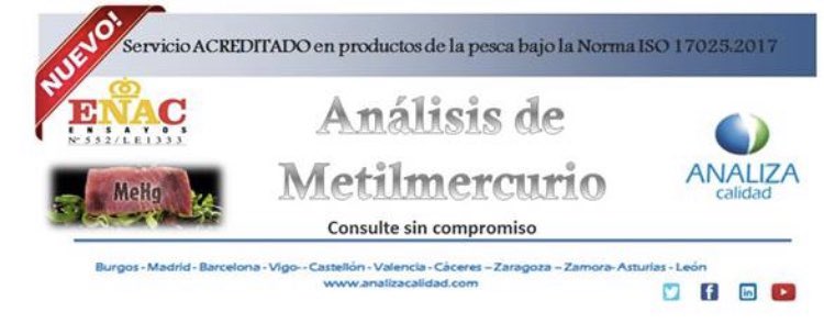 LuisMGallego's tweet photo. El #Pescado es un #alimento con muchos #nutrientes, #vitaminas, #minerales, #proteína,
Pero, puede haber algún #Contaminante como el #Mercurio , que en su forma más #tóxica es el #Metil-#Mercurio
En #AnalizaCalidad lo controlamos
#SeguridadAlimentaria https://t.co/koIs7t8aK3