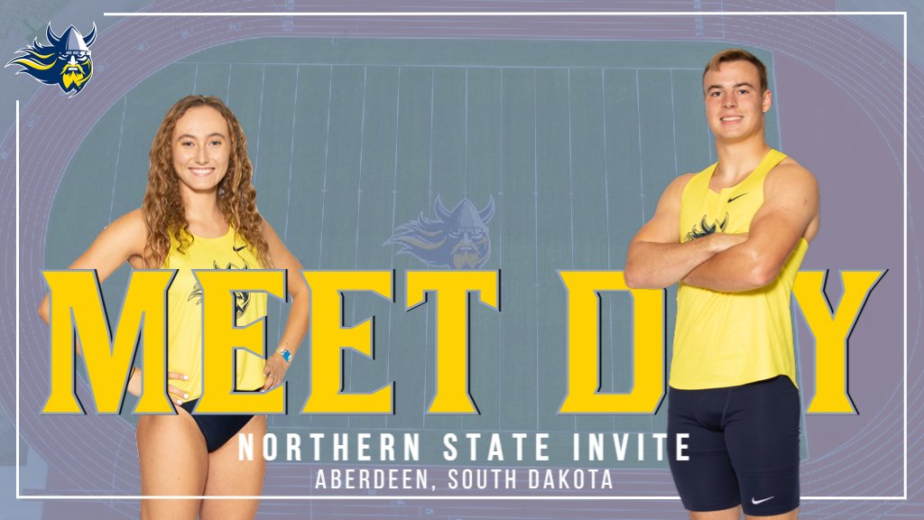 Up North for a track meet 💪

⚔️: Northern State Invite
📍: Aberdeen, S.D.
⏰: 1 p.m. field events | 3:30 p.m. track events
🎥 Throwing: bit.ly/3oupQLO
🎥 Running/Field: bit.ly/2L5ShCf

#BuildingChampions