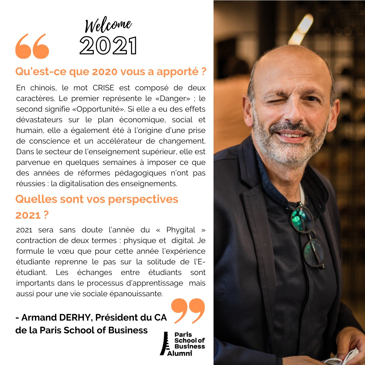 🇫🇷 Last but not least ! 
Un immense Merci à @ADESG  d'avoir accepté de conclure notre calendrier «Welcome 2021».

🇬🇧 Last but not least! 
Huge thanks to Armand Derhy for agreeing to conclude our "Welcome 2021" calendar.