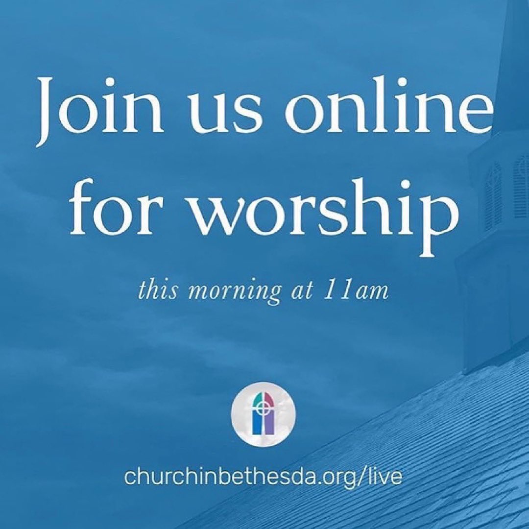 ChurchnBethesda's tweet image. Today is Sunday, January 31, 2021. Join us online for [LIVE] worship at 11 AM at churchinbethesda.org/live or on our Facebook or YouTube pages.

linktr.ee/churchinbethes…

#ChurchesInWashingtonDC #ProgressiveChristianity #MultiDenominational #Multicultural #Open #Inclusive #Bethesda