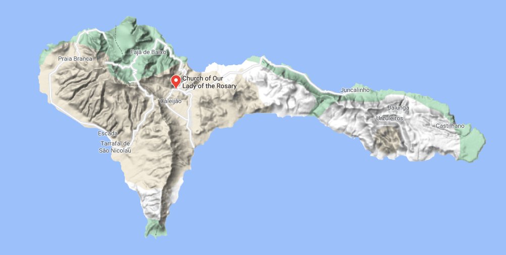  Apparently, Nossa Senhora do Rosário church in Ribeira Brava on São Nicolau is the oldest continuously used church in the island. Construction as a cathedral began in 1789. Since downgraded, its current incarnation dates from 1898, though the façade often changes colours.