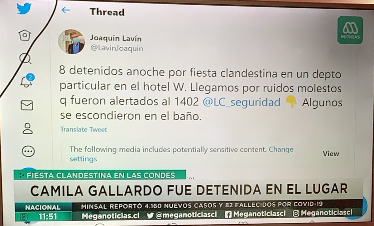 solosoySeba's tweet photo. ⭕️ #AHORA La cantante Camila Gallardo, fue detenida por tener una fiesta clandestina en su Depto en Las Condes. Hay algunos que de verdad, no entienden... https://t.co/X5Uw2TOCZs