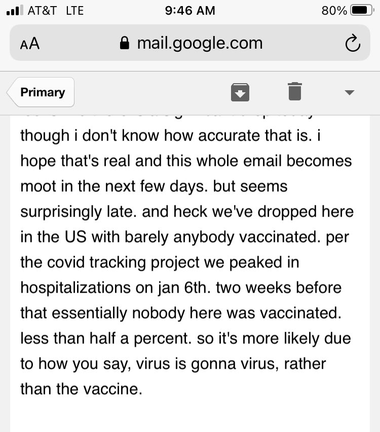AlexBerenson's tweet image. The fact is that unless Israeli cases and hospitalizations crash within days, the decline will simply put the country on the path that countries with far fewer vaccinations (and softer lockdowns) have followed. Don’t expect the media to tell you this, though.