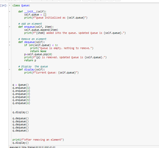 durgacodes's tweet photo. Day 38 Of #100DaysOfCode and #Python 
* Learning basic data structure : Queue
* Queue operates in First In First Out way
#100DaysOfCode ,#codenewbie,#WomenWhoCode ,#pythonlearning ,#DEVCommunity https://t.co/RitVzThCRz
