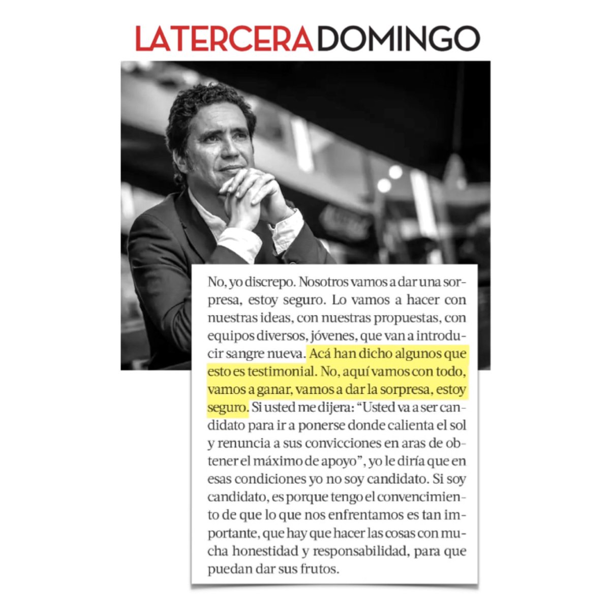 ignaciobriones_'s tweet photo. Comparto mi primera entrevista como candidato presidencial de @evopoli a la primaria: “Vamos a dar una sorpresa: con nuestras ideas, con nuestras propuestas, con equipos diversos, jóvenes, que van a introducir sangre nueva. Vamos con todo, vamos a ganar”👉🏻 https://t.co/t4gWbmf50J https://t.co/w0nezfkKw9