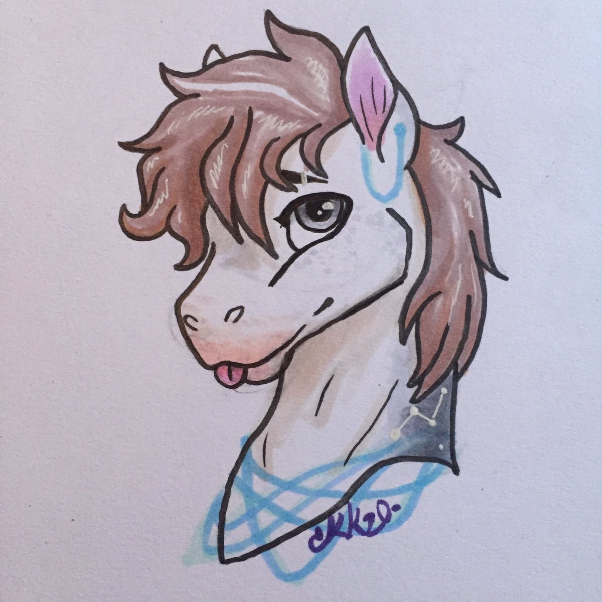 CritterCustoms's tweet photo. Starting today off with a headshot I made in an art trade! The character does not belong to me. #art #drawing #arttrade https://t.co/FeywGJcHqK