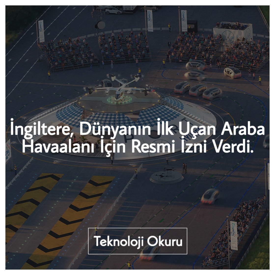 Uçan araba sektörü için önemli bir gelişme olan bu havaalanında yalnızca elektrikli araçlar yer alacak ve bu araçlar şarj da olabilecek.⚡ #teknoloji #Susamam