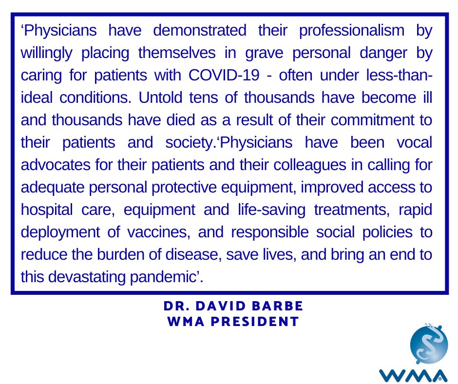 medwma's tweet photo. WMA President @dbarbe_md Dr. David Barbe receiced on behalf of the global medical community, represented by WMA, the “Golden Arrow 2021” Lifetime Achievement Award at the 18th Vienna Congress 2021. Livestream here: https://t.co/ps0r2fLigX
#ViennaCongress https://t.co/hhbJgsNlLp