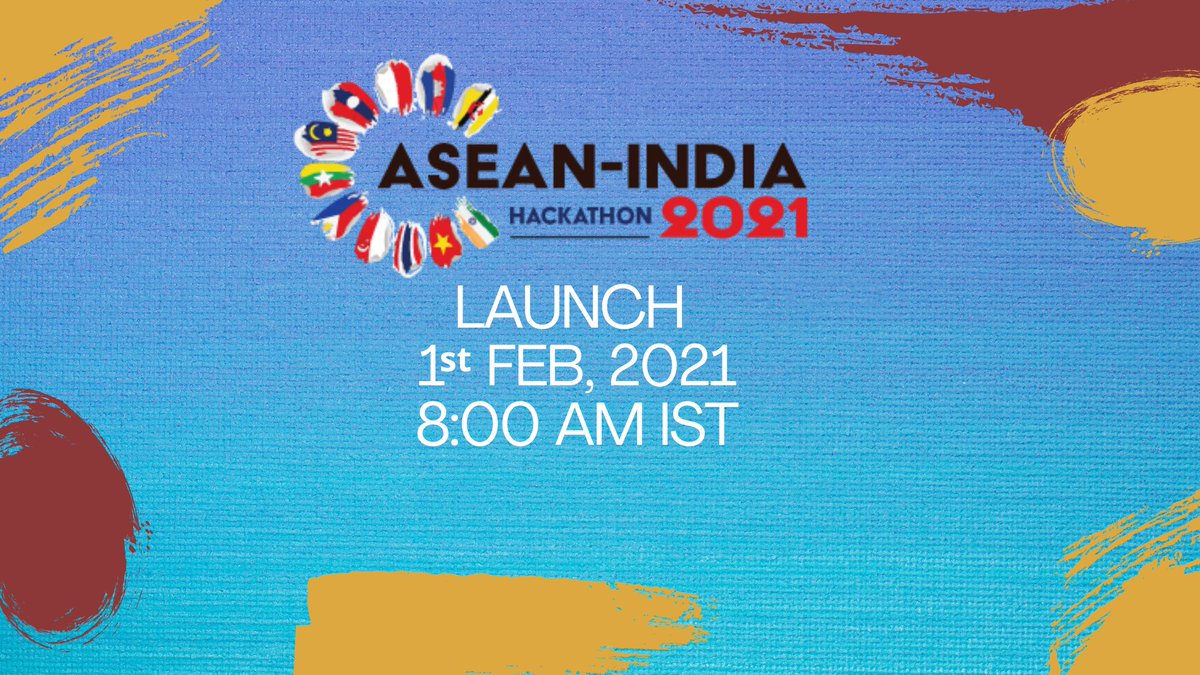 abhayjere's tweet photo. Join us LIVE for Inauguration of 1st #ASEANIndiaHackathon tomorrow 1st Feb 2021, 8:00 AM on https://t.co/bGHFx4UGUS or
https://t.co/F4e3Ps1cz0. Special Thanks to
@PMOIndia @narendramodi @DrRPNishank @adsahasrabudhe @EduMinOfIndia @AICTE_INDIA https://t.co/KYnUUh9iXl