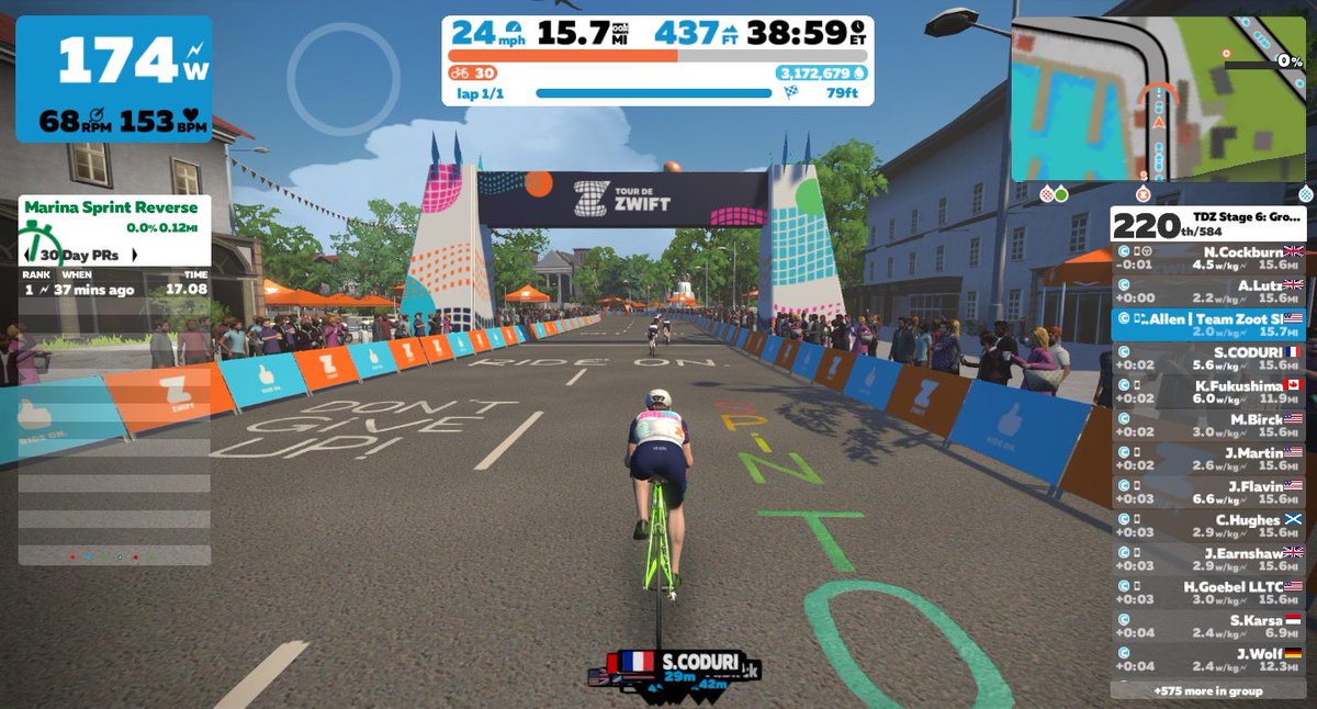 ceaiv's tweet photo. Zwift - TDZ Stage 6: Shorter Ride - France R.G.V. Route | #zwift #tourdezwift #teamzoot #teamzootse #gallagherrunclub #tridat #wahooligan #kickr #baseperformance #nuunlife #teamzealios #sidi #rudyprojectna #cbdurance #bocolife #triathlon #cycling 🚴♂️ https://t.co/N3xTHbJBYC