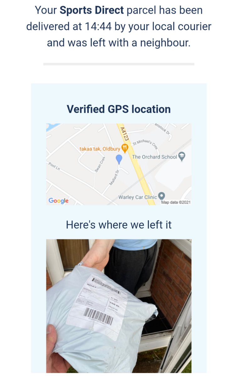 Fun game of guess the neighbour when @Hermesparcels deliver from <a href="/SportsDirectUK/">Sports Direct</a>  A house number might be useful.