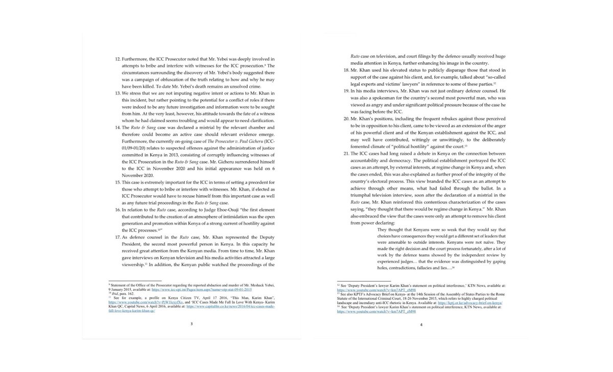 The Bureau should have made this letter public for all to see, but they didn’t. It was given to me, and you can find it below. A source reveals that some of these same concerns may have arisen in Iraq, where  @KarimKhanQC serves as Special Advisor. He must address these issues.
