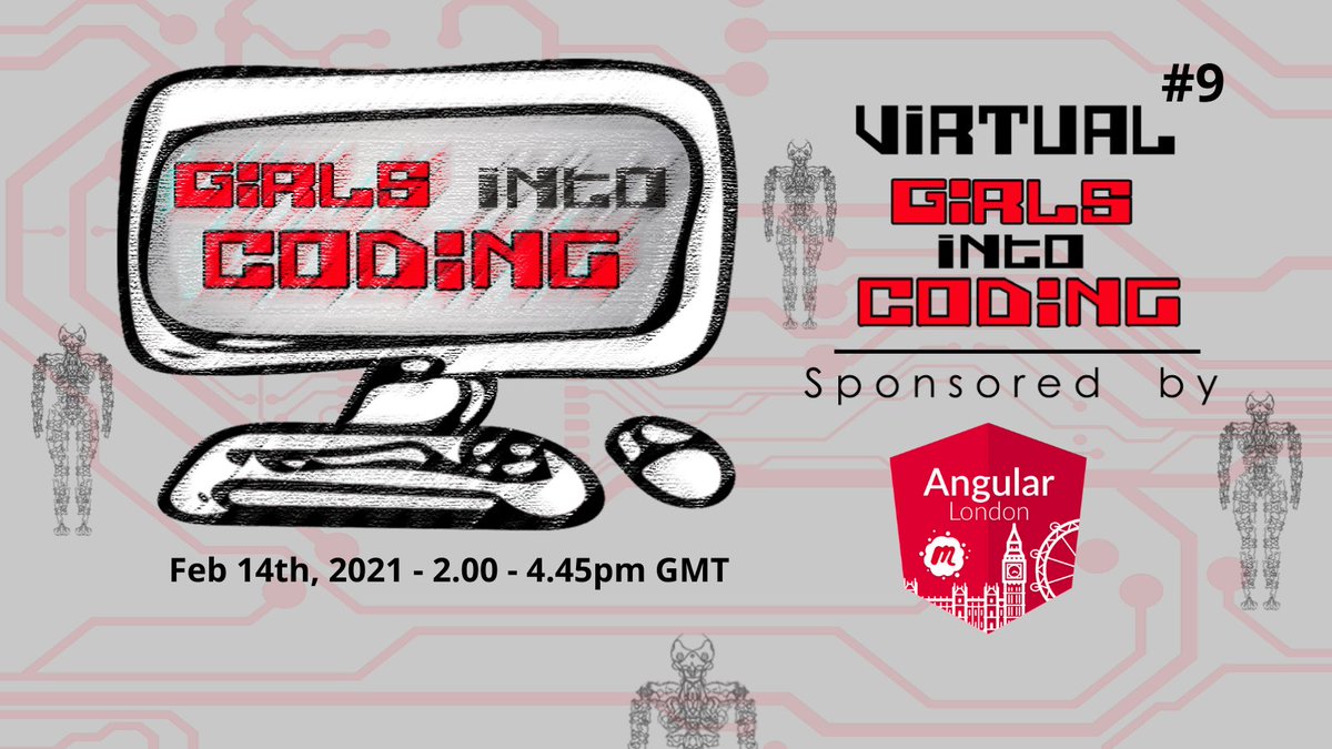 girls_into_coding (@girlsintocoding) on Twitter photo We are excited to announce that our next Virtual Girls Into Coding event, sponsored by <a href="/AngularLONDON/">#AngularLONDON</a> meetup will be on Feb14th! For girls 10-14.Don't miss out! Exciting workshops & inspiring speakers!it's FREE! Spread the word! Book 👉🏾bit.ly/36r00lK
#womenintech #coding We are excited to announce that our next Virtual Girls Into Coding event, sponsored by <a href="/AngularLONDON/">#AngularLONDON</a> meetup will be on Feb14th! For girls 10-14.Don't miss out! Exciting workshops & inspiring speakers!it's FREE! Spread the word! Book 👉🏾bit.ly/36r00lK
#womenintech #coding