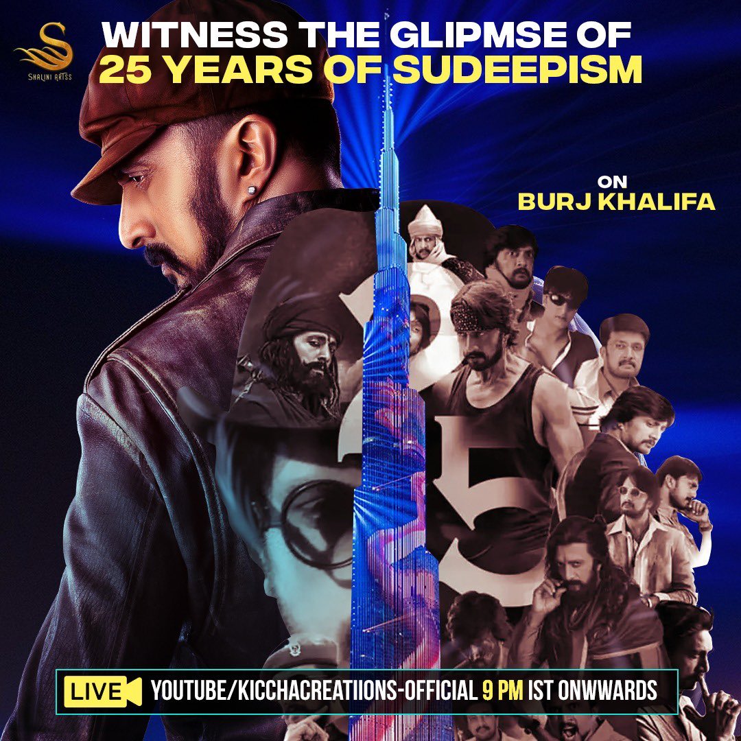 Pradeep36282193's tweet photo. @KicchaSudeep Congratulations @KicchaSudeep sir for Completing 25 years in film industry.. 😍😍

#25YearsOfSudeepism #VikrantRonaOnBurjKalifa https://t.co/RX94hSvMPh