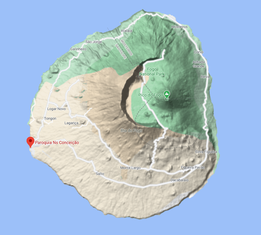  Pastel-coloured São Filipe on Fogo is home to the relatively simple Nossa Senhora da Conceição. Built in 1849, it dominates a sloped square lined with colonial houses known as ‘sobrados’, usually with French windows, balconies or verandas.