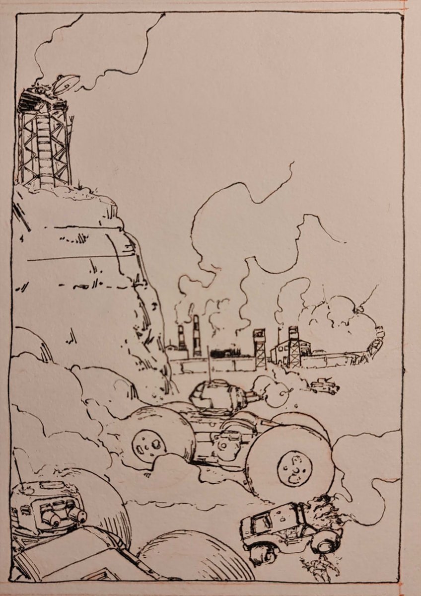 I've been neglecting that bit about using twitter for snapshots of random scribble and wip stuff. Some people are into that I guess.And now a short thread, a fever dream of guns and tits I shot with my camera while organising The Pile.