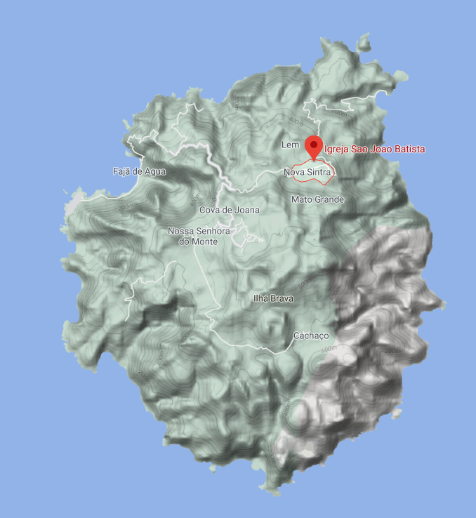  In contrast to many towns in Cape Verde, Nova Sintra, the largest on Brava, is whitewashed. The island is rocky and has no beaches so free of most tourism and the derived economic benefits. Despite this, 19th century São João Baptista church looks in pretty good nick. ENDS.