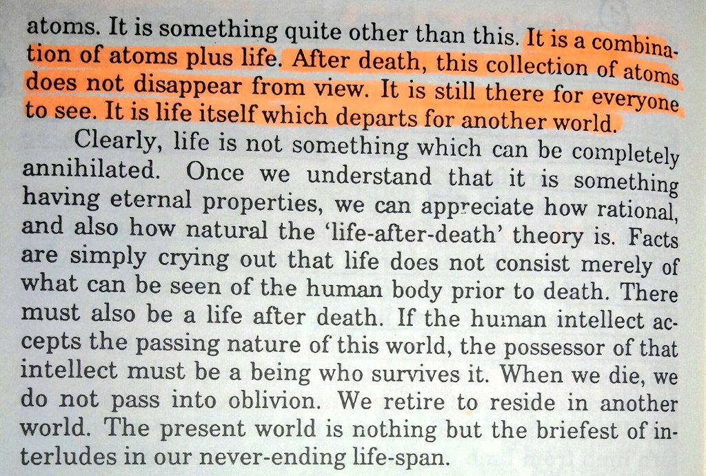 Here are two questions.1If life is simply "elements arranging themselves in order, then life should continue to survive as long as this order endured.2It should be possible for scientists to create life by causing elements to accumulate in a particular way.Answers