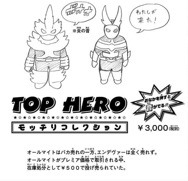 تويتر コウ على تويتر ヒロアカ エンデヴァー 人形が500円の中古価格で売られてたのはvol 21で語られた情報 これを買ってホークスに希望をもたらしたなら この母親も全くのダメ親だった訳ではない のかなあ 妥協するような与え方は問題ですけど この時に