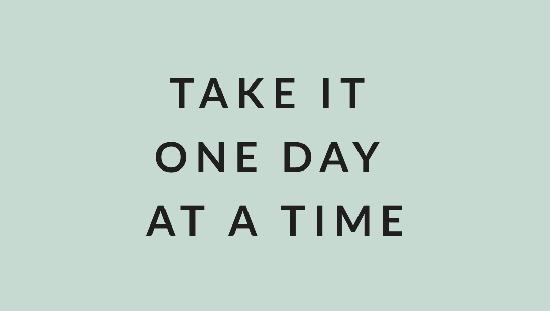 We all have a lot of expectations for 2021. As January comes to an end, we're here to remind you to take it day by day. Long-lasting change doesn't happen overnight.