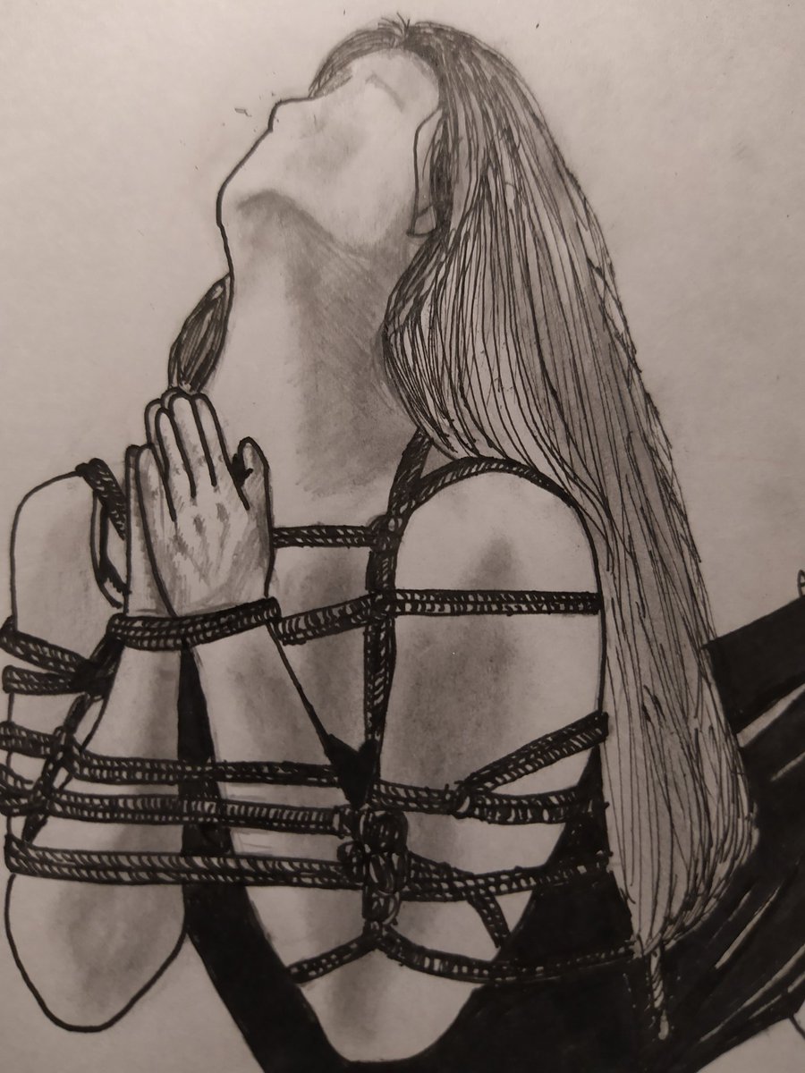 DrewAlliStyle's tweet photo. 🖍️drawing inspired by one of my favorite photographs of: @sinropes ropebunny: @kristinadevyatkina 🌺🌺

#rope #ropeart #ropebondage #art #dessin #kinbaku #ropebunny #shibari #knots #tiedup #shibariart #bondage https://t.co/JQopnRg1Tq
