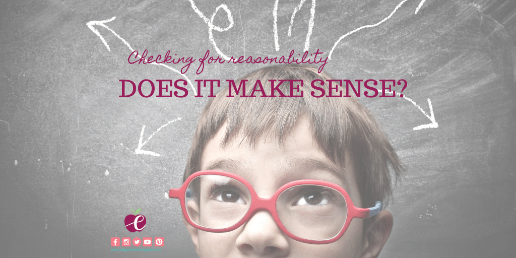 ShannonKiebler's tweet photo. What happens when we ask students, "Does that make sense?" and their answers are a head nod or a should shrug? Checking for reasonability is one of the most important mathematical skills we can foster in students.
#iteachmath #mtbos #reasonability  https://t.co/WT5HSwmEJY https://t.co/0W4k9tKBKS