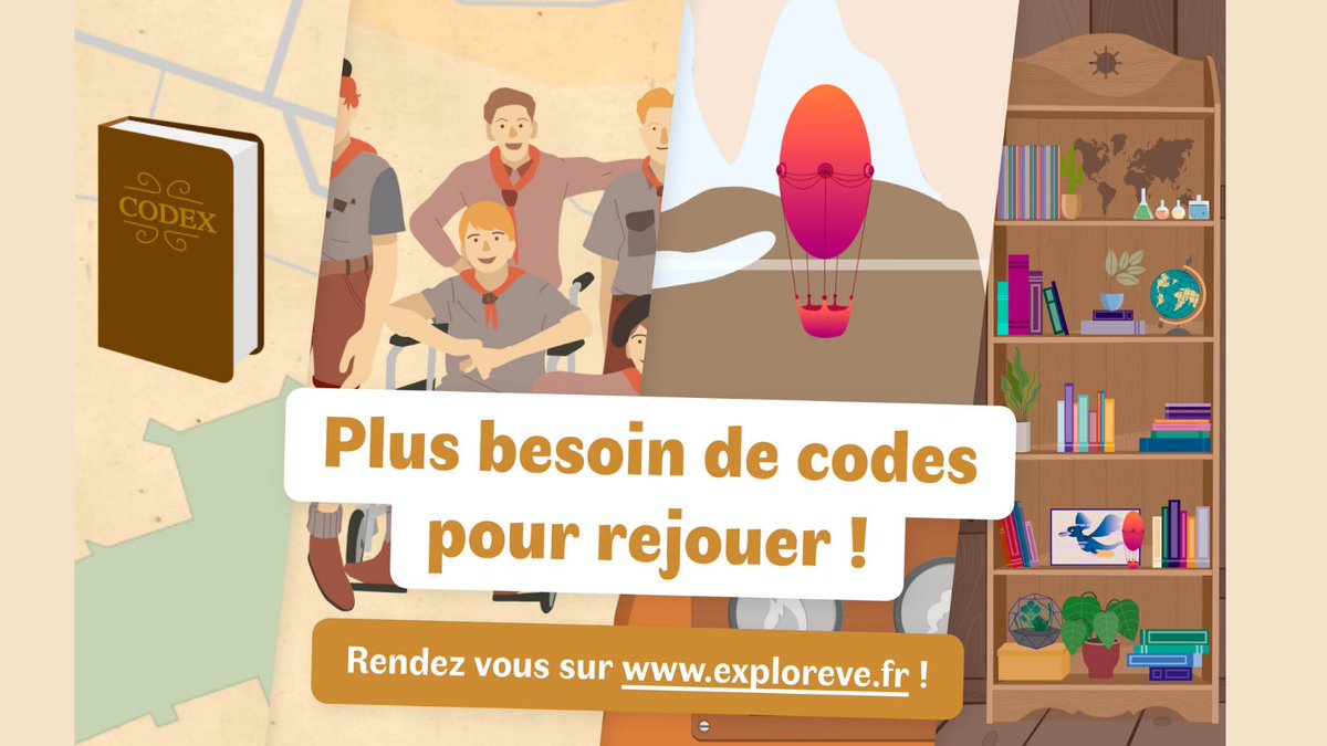 Tu as envie de redécouvrir les premières immersions ? 🧐 Ou de commencer le jeu là où tu en as envie ? 😉
Ça tombe bien, maintenant, plus besoin de mot de passe pour accéder à une immersion, elles sont toutes accessibles depuis notre page d'accueil sur exploreve.fr !☁️