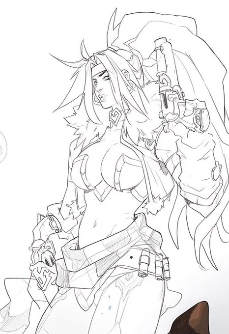 Red Monika lines 