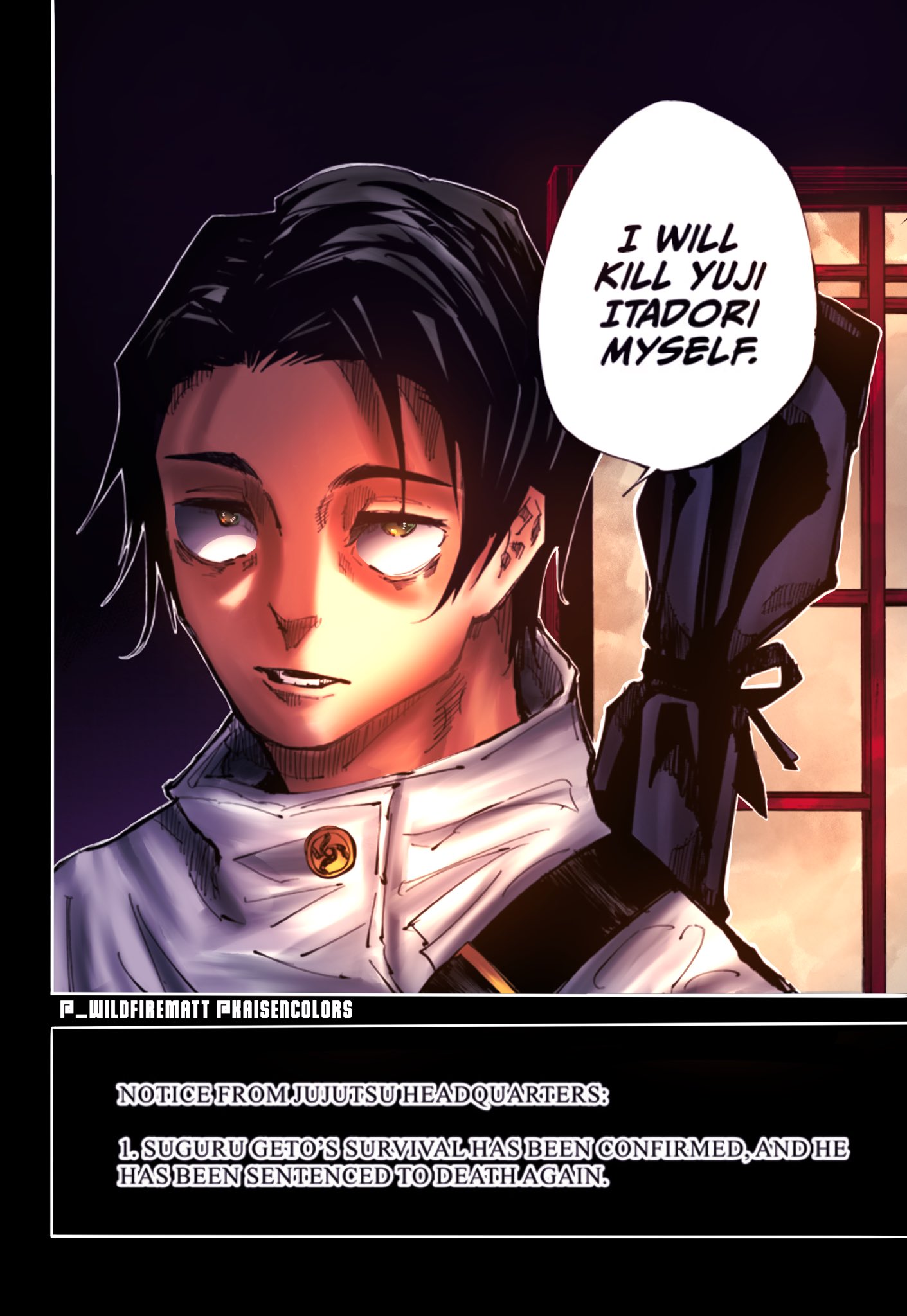Matt ‼️ on X: &ldquo;Jujutsu Kaisen I will kill Yuji Itadori myself 