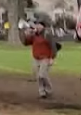 The first rioter on the field at E is  #becivilguy, carrying a bullhorn. His initial entry is seen in Status Coup video  at about 7:45. Hashtag  #becivilguy as he keeps saying "everybody be civil" in video  at about 2:40.