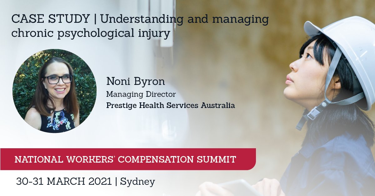 Due to the surge of mental health issues during Covid19, claims regarding psychological injury have increased significantly. Noni Byron will present a case study on 'Understanding &amp; managing chronic psychological injury' at the Workers’ Compensation Summit ow.ly/igRB50Dlpuh