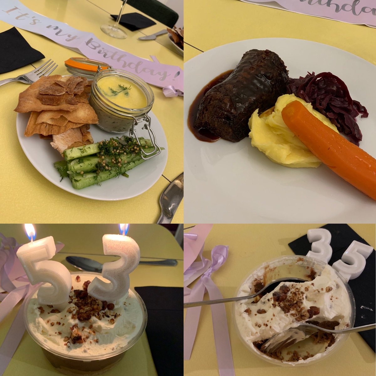 vixxc's tweet photo. Thanks @Elite_Bistros for the amazing birthday meal. Making lockdown birthdays a lot better 😁We tried but were defeated by the pudding! https://t.co/Y315R3PWV1