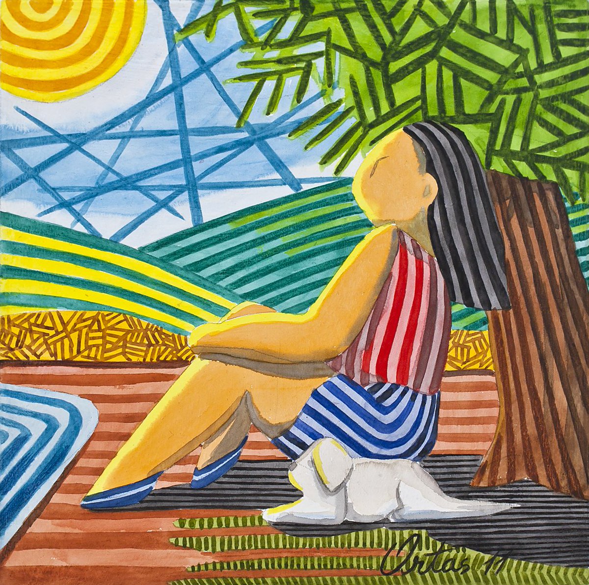 Para un artista plástico describir su trabajo puede ser difícil. Mi  lenguaje es el pincel. “Las palabras nunca alcanzan cuando lo que hay que  decir desborda el alma”. Julio Cortázar. Obra: #JavierOrtas, image size:1200x1191