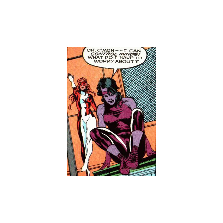 "Just relax... No one can resist the Purple Woman~"