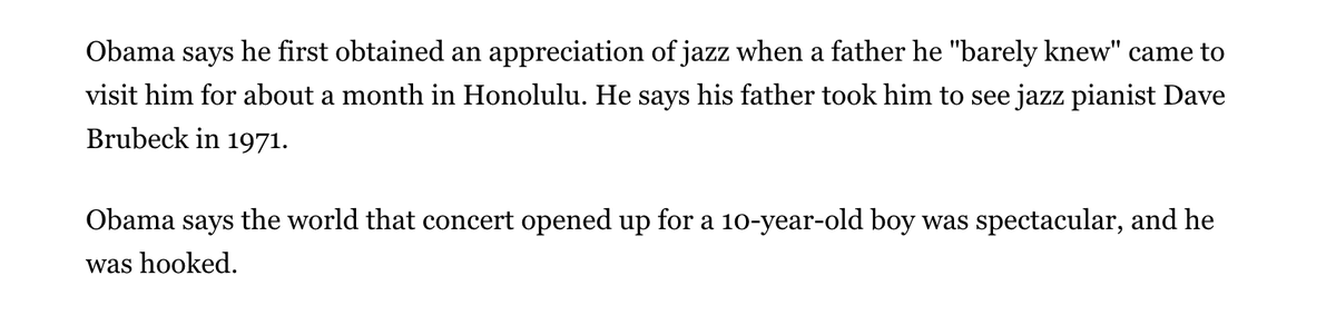 Two former Presidents learned about the power of jazz and live music because of the same pianist.
