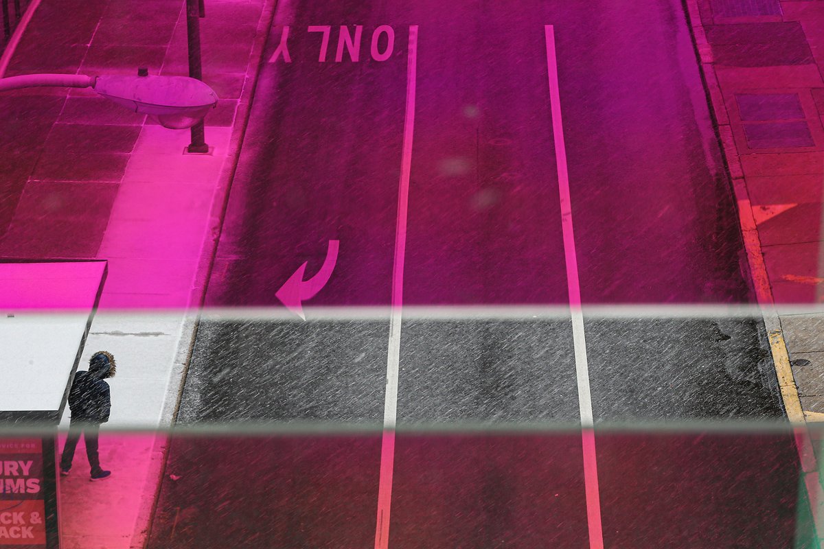 Taking a rosy outlook on the forecasted winter storm from a parking garage at 8th and Arch in Philadelphia. #Philly #weather #winter #snow #photo