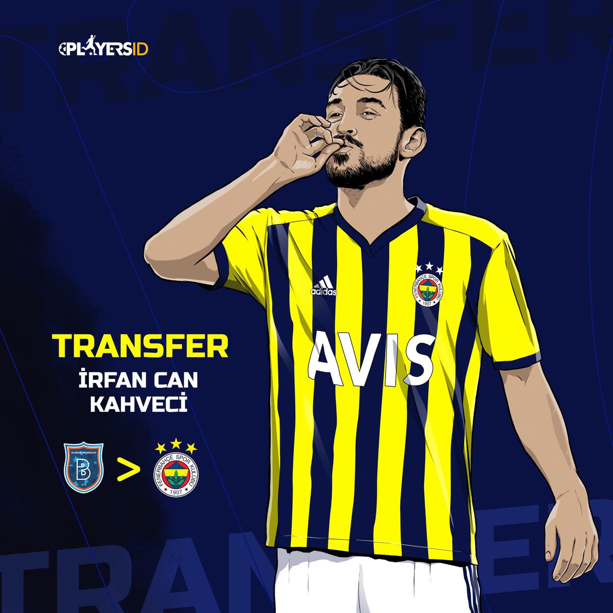 PlayersID's tweet photo. #İrfanCanKahveci Fenerbahçe’de! Kendisine başarılar diler, sakatlıksız bir sezon temenni ederiz. #transfer #Fenerbahçe #PlayersID https://t.co/rWZzD3LVol