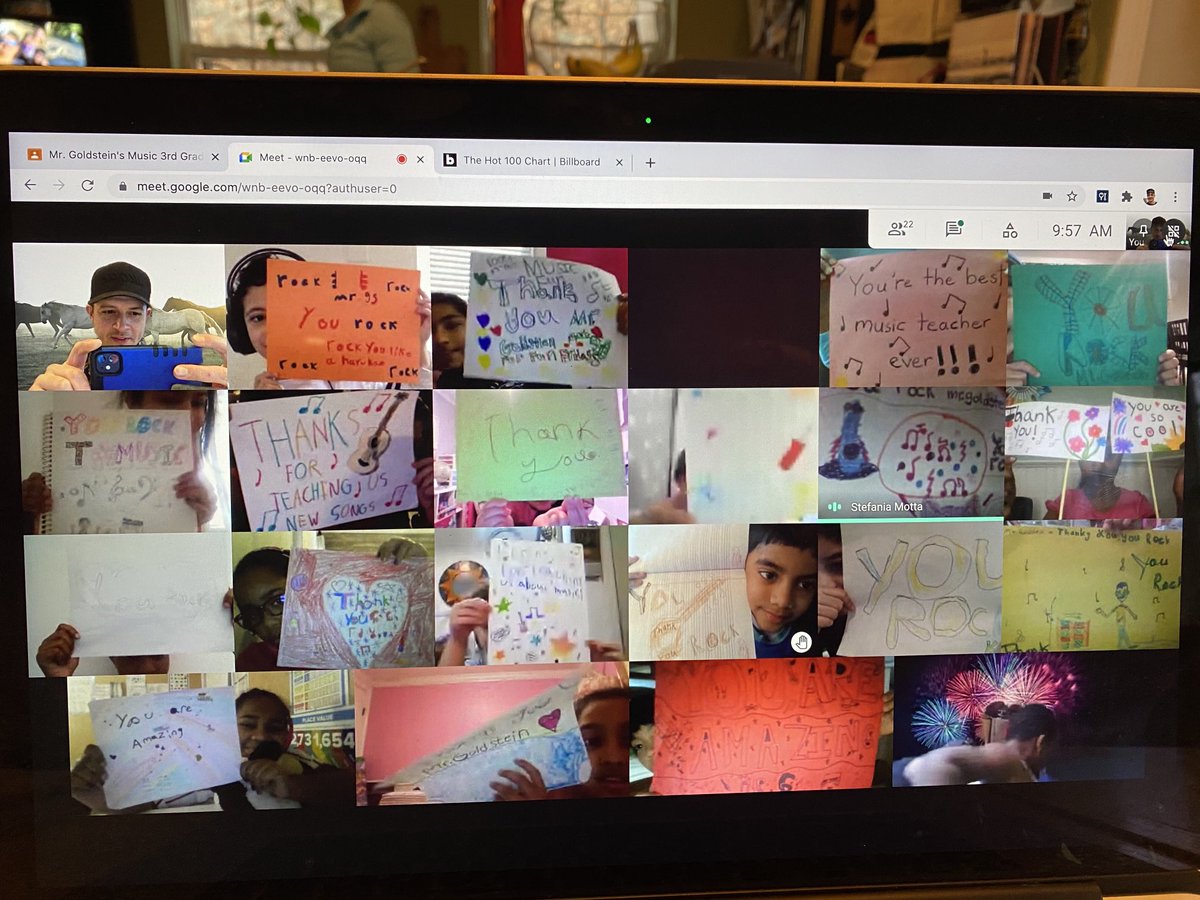 #DL218 were gushing about how they loved their ⁦<a href="/MrGoldsmusic/">Seth</a>⁩ classes. They wanted to know how to show appreciation in their last class. I suggested them taking action by sending him messages. He seemed surprised. It worked!