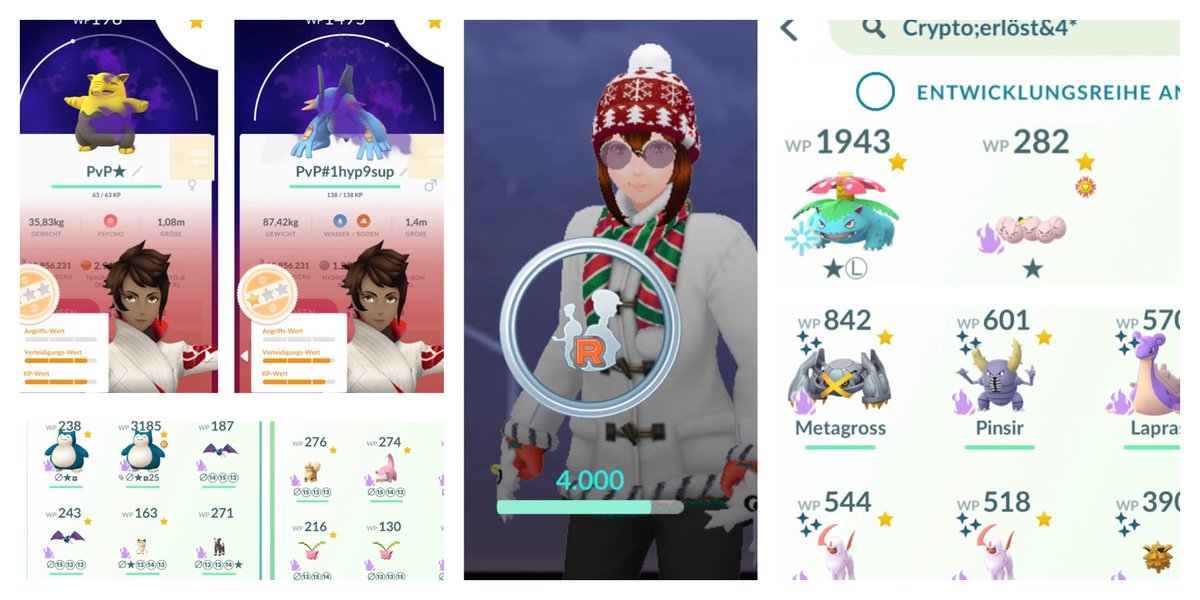 Limona71068081's tweet image. #PokemonGo #Niantic #Rocketstop

Die 4000 Rocketstops sind besiegt!
⁃1 x 100 % Owei 
⁃27 x 100% nach ERLÖSUNG
⁃121 PvP Pokémon z.B. Sumpex Rank#1 in der Ultra League und Hypno Rank#1 in der Great League

Was haben die Rüpel nun ausgeheckt - ich bin gewappnet!