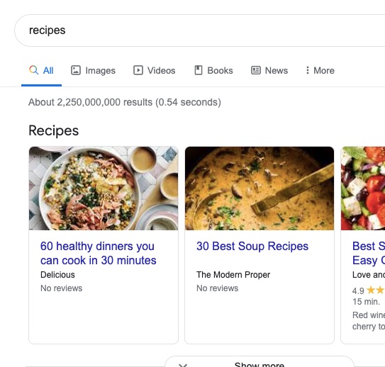 here_with_fran's tweet photo. Tackling Google with my learner this week. Her first search was "recipes" and she learned that she can find information through websites, images, videos, and books #LetsTeachAdults @YEPeducation https://t.co/rAzIOYsJ03