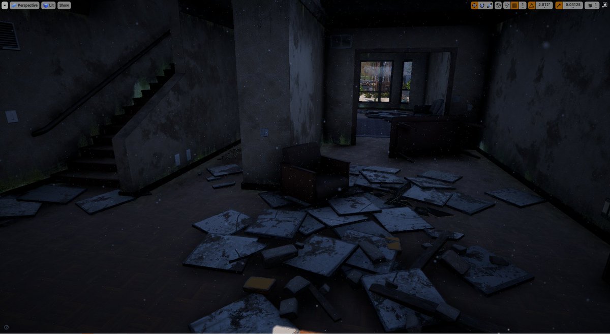 Doing some reworking of the interiors and lighting w/ particle effects. 
#ue4 #gamedev #madewithunreal #MaleficiaTheGame