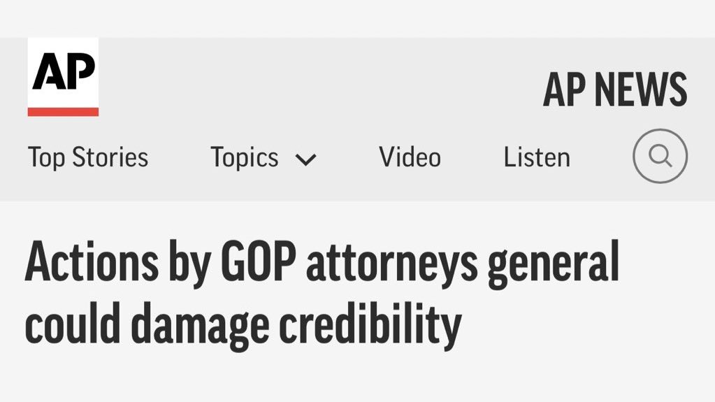 Have to imagine this is not the kind of start to 2021 Republican Attorneys General & the Republican Attorneys General Association had hoped for ...A small sample of 4 straight weeks of BRUTAL headlines ...