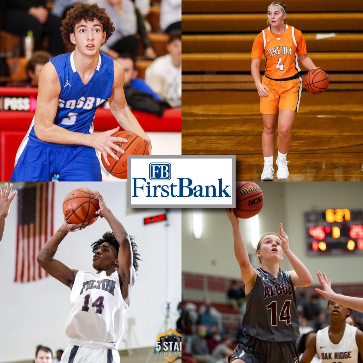 VOTE for FIRSTBANK Player of the Week nominees at 5StarPreps.com. 

Scroll down the home page until you see these four players: Trey Johnson (Cosby), Kelsey Pike (Oneida), Marcellus Jackson (Fulton), Kenzie Wilburn (Alcoa). 

Voting ends at NOON on Friday.