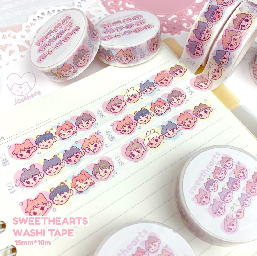 ? my shop is now open again!!

i've added lots of hearts this time around ? new svt washi tapes, including some stamp washi, acrylic charms, and a few new stickers, plus restocks of old ones!! and of course, come get your horanghaes 

shop link in reply ? 