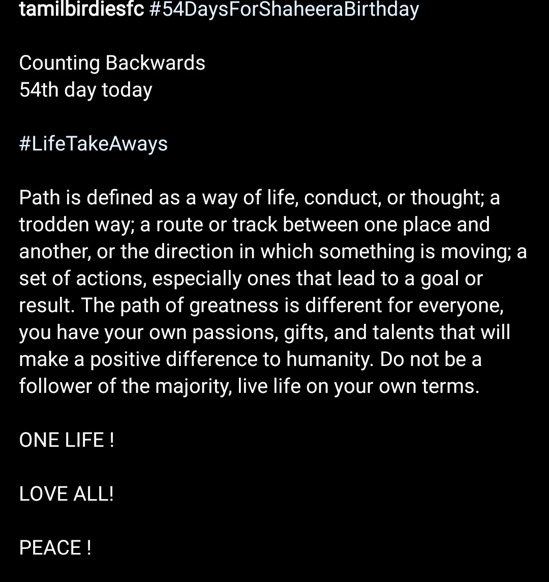 TamilBirdiesFC's tweet photo. #54DaysForShaheeraBirthday
Counting Backwards
54th day today
#LifeTakeAways
@Shaheer_S
#ShaheerSheikh
#Happy2021Shaheera
#loveisallweneed
#TamilBirdiesFC https://t.co/1Jd7COrM6D