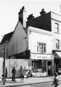 Number 150 Deptford high Street still standing with the bombed space next to it on the left and the rebuilt house on the rightOld photos of Albury Street