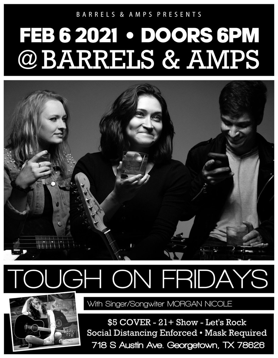 ToughOnFridays's tweet photo. If you’re in the neighborhood next Saturday #livemusic @AmpsBarrels @Wrix2 @Radio_WIGWAM @isr_promo @KGTNGeorgetown @BlackettMusic @KBRadio_Canada @thebanshees1 #_lgtwo @wildhorserockuk @After_Aristotle @RBMOEofficial @Delerium65 @brendatomczak @SusansMusicPage @KatelynASimpson https://t.co/t5CBgSkNq2