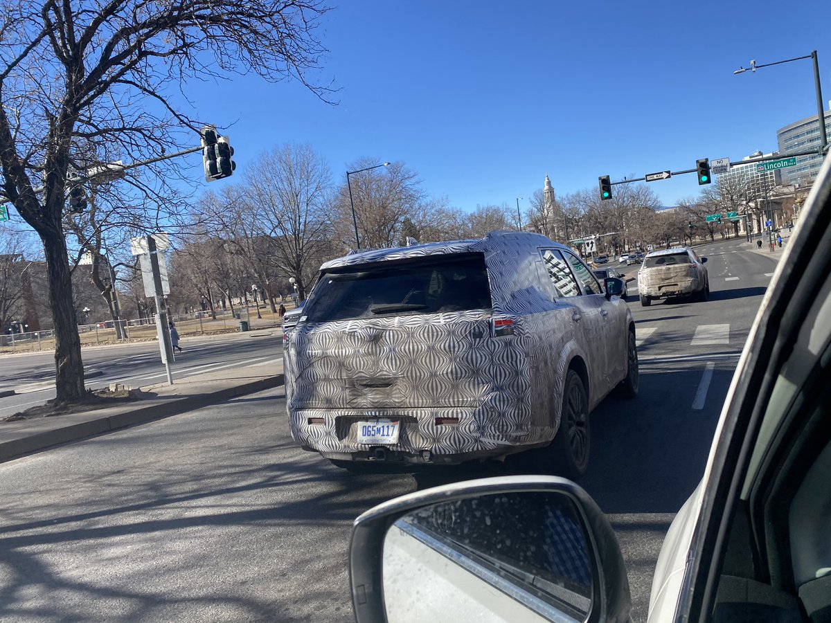 TimWJackson's tweet photo. Whatβs it?!? Two pre-production vehicles π in downtown Denver headed west for mountain π testing #spieShots #NoFrontView #Ideas https://t.co/PrTVboMQZ8